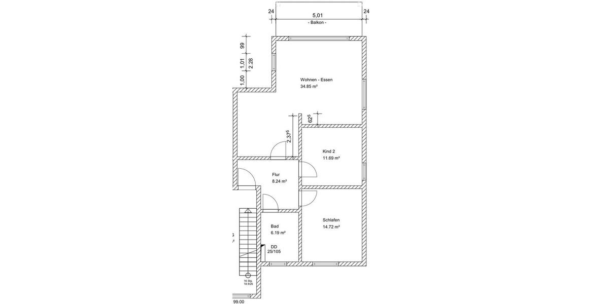 Neubau-Erstbezug: 78m2 3-ZKB mit Balkon & E-Ladeplatz 3 zimmer