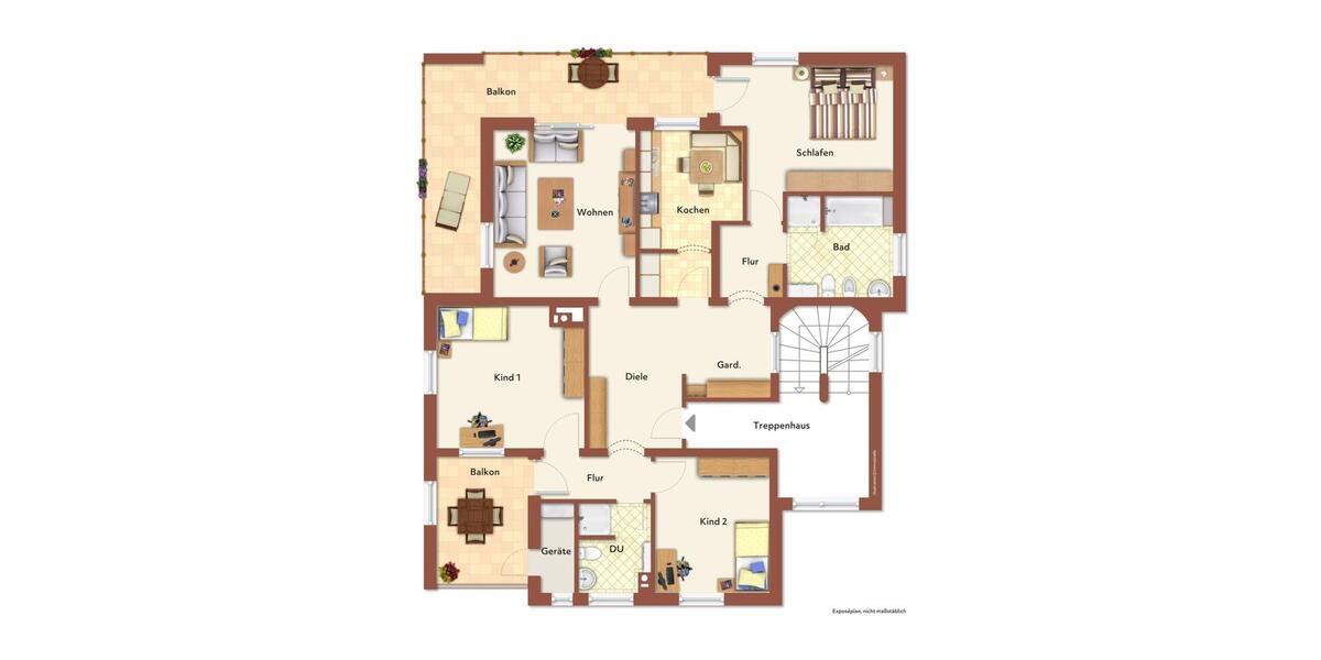Etagenwohnung Deggendorf - 4 Zimmer, 124 m&sup2;, 960&euro; | Angebot:26544493