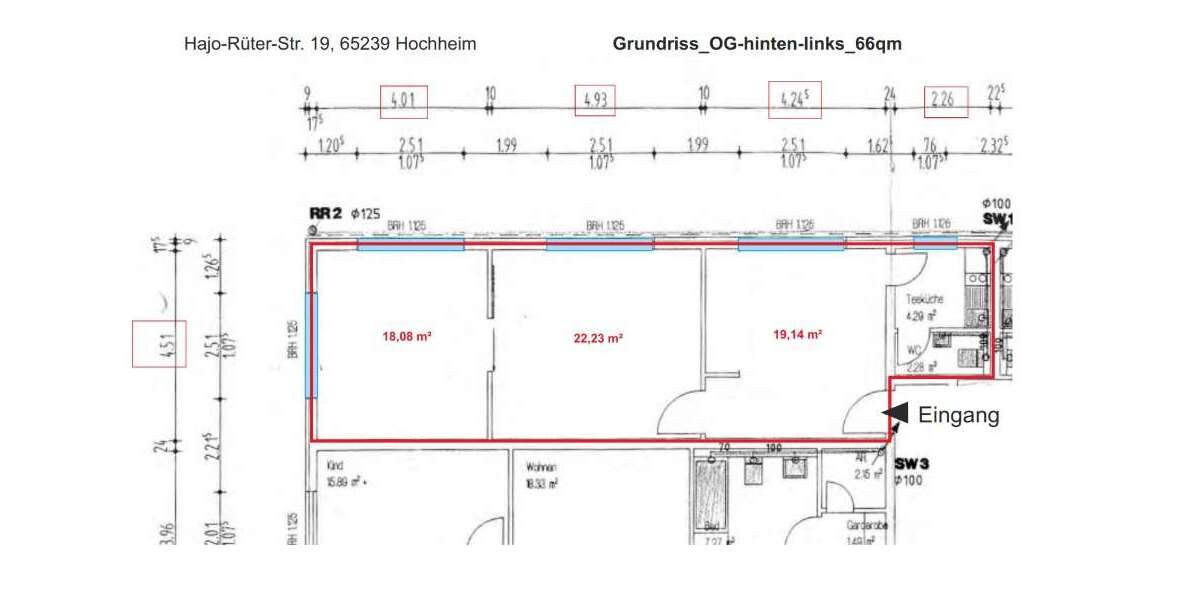 Büro in Hochheim am Main 550 € 66 m² zimmer