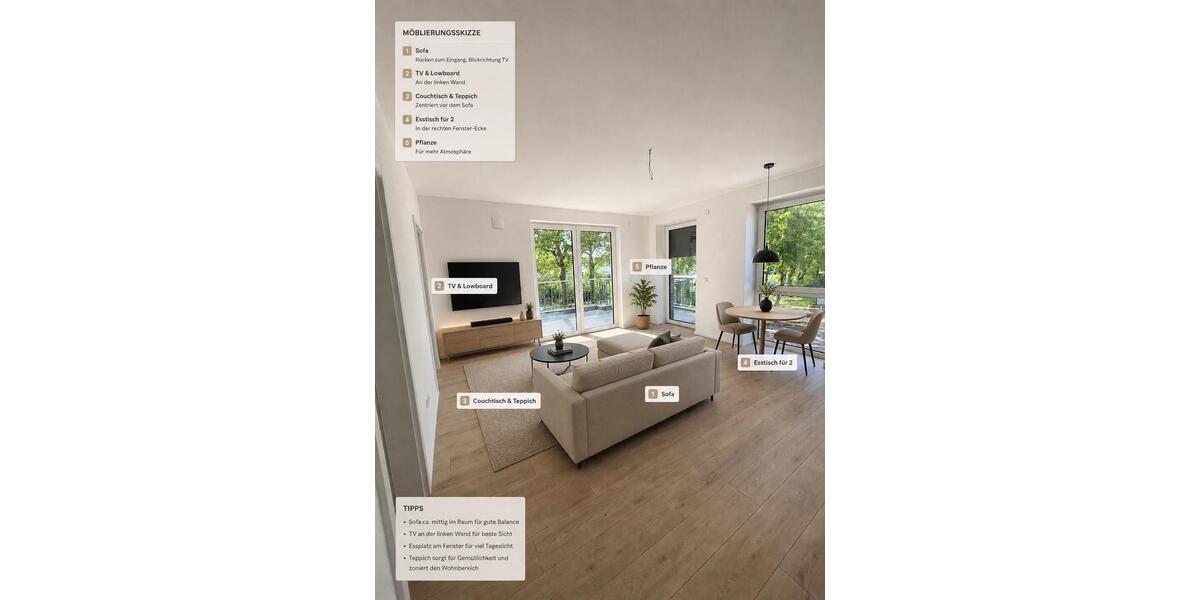 Dachgeschoßwohnung Scheeßel - 2 Zimmer, 60 m&sup2;, 795&euro; | Angebot:26635548