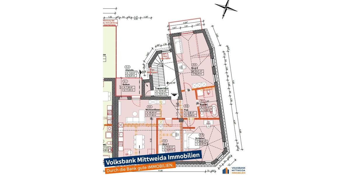 Familienfreundliche 4-Zimmer-Wohnung mit Balkon und großzügigem Wohnbereich - Etagenwohnung Hainichen | Angebot:27212357