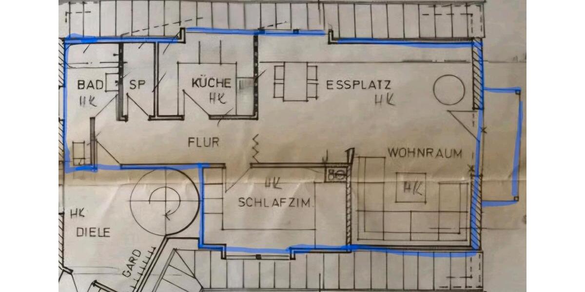 Große, gemütliche 2 Zimmer-Wohnung, VolkachOT Gaibach 2 zimmer