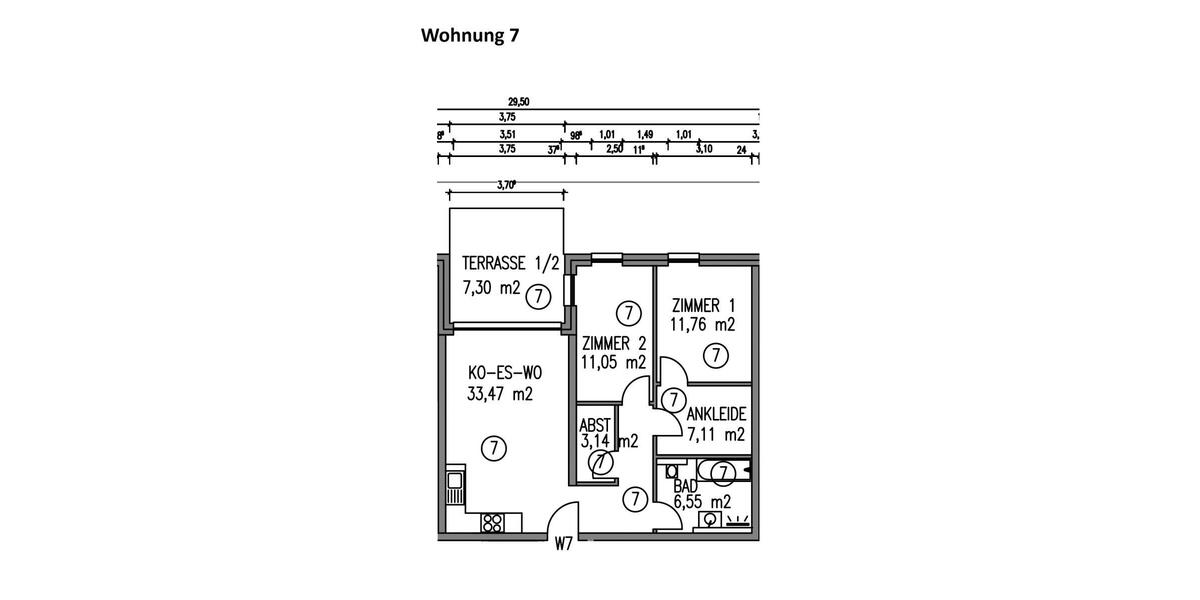 Moderne altersgerechte Wohnung mit schönem Balkon Stadtmitte Schweich - Etagenwohnung Schweich | Angebot:25125339