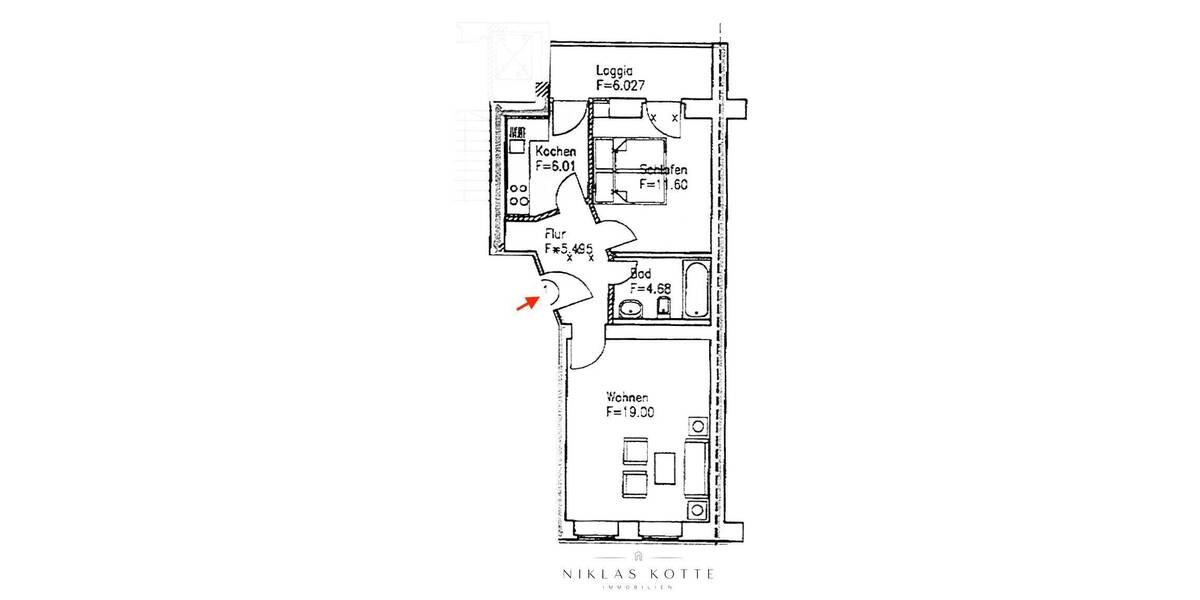Etagenwohnung Chemnitz Sonnenberg - 2 Zimmer, 51 m&sup2;, 280&euro; | Angebot:26841903