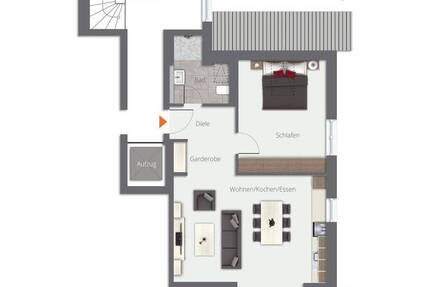 Lichtdurchflutet 2,5-Zimmer-NeubauWohnung im KfW-Effizienzhaus 40