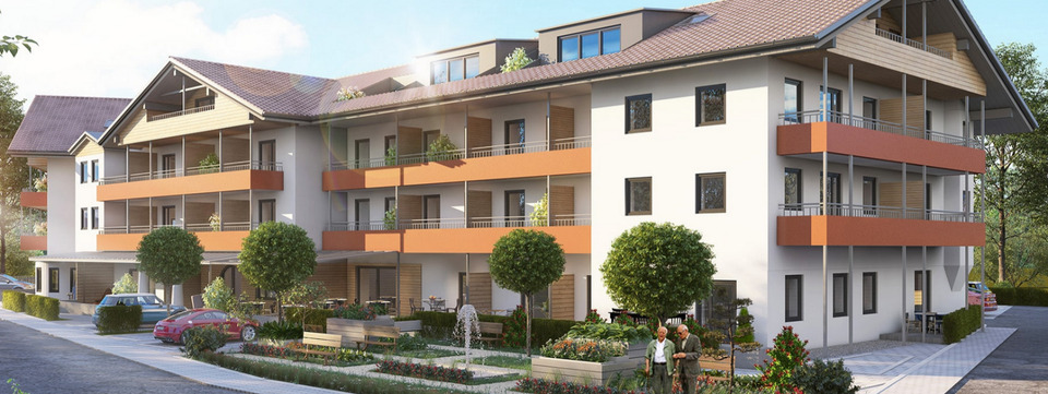 Dachgeschoßwohnung Waging am See Fisching - 2 Zimmer, 56 m&sup2;, 1.050&euro; | Angebot:24434248