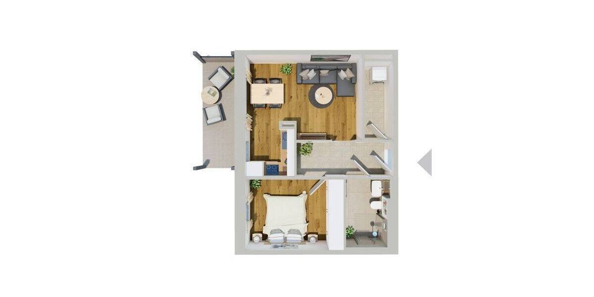 Etagenwohnung Abensberg - 2 Zimmer, 56 m&sup2;, 730&euro; | Angebot:26189840