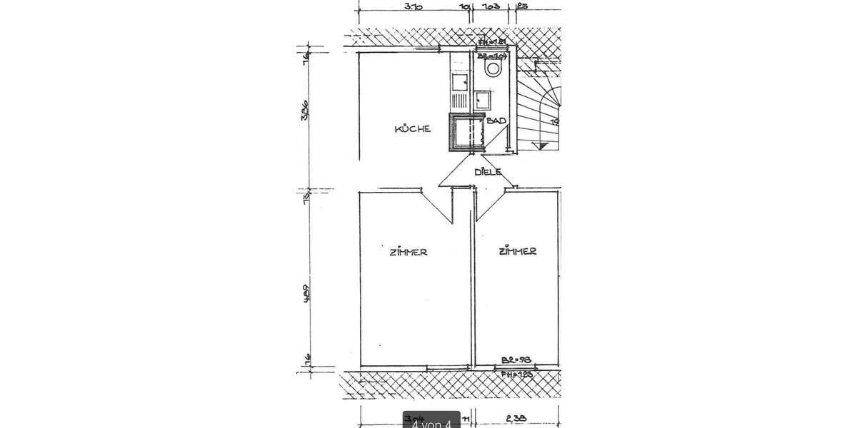 Etagenwohnung Mannheim Neckarstadt - 2 Zimmer, 53 m&sup2;, 665&euro; | Angebot:25752216