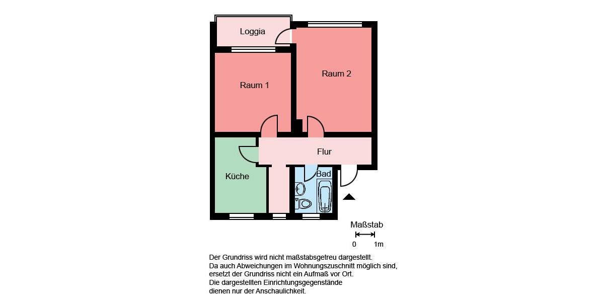 Etagenwohnung Menden (Sauerland) - 2 Zimmer, 60 m&sup2;, 439&euro; | Angebot:26061605