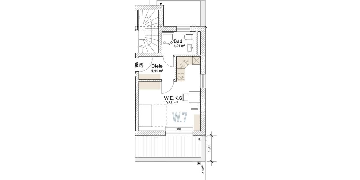 Erdgeschoßwohnung Petershausen - 2 Zimmer, 80 m&sup2;, 1.790&euro; | Angebot:26546227