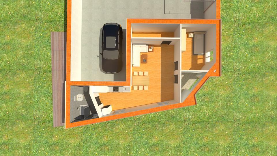 Wohnung mit Terrasse, Garagenstellplatz und Einbauküche 2 zimmer