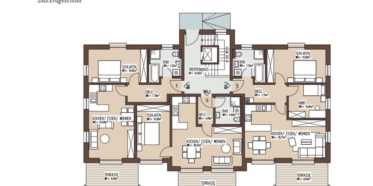 Etagenwohnung Gunzenhausen - 3 Zimmer, 77 m&sup2;, 1.000&euro; | Angebot:24875632