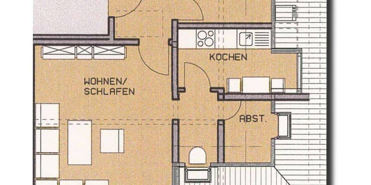 Etagenwohnung Zwickau Bahnhofsvorstadt - 1 Zimmer, 40 m&sup2;, 240&euro; | Angebot:26142542