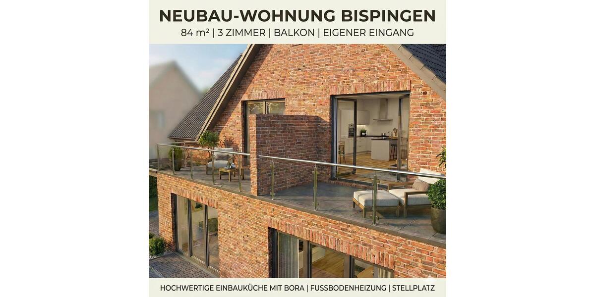Etagenwohnung Bispingen - 3 Zimmer, 84 m&sup2;, 1.214&euro; | Angebot:26505124