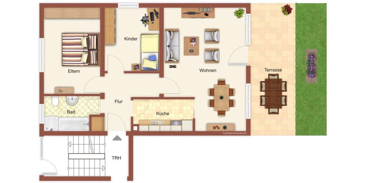 Hochparterre Freyung - 3 Zimmer, 75 m&sup2;, 660&euro; | Angebot:24940904
