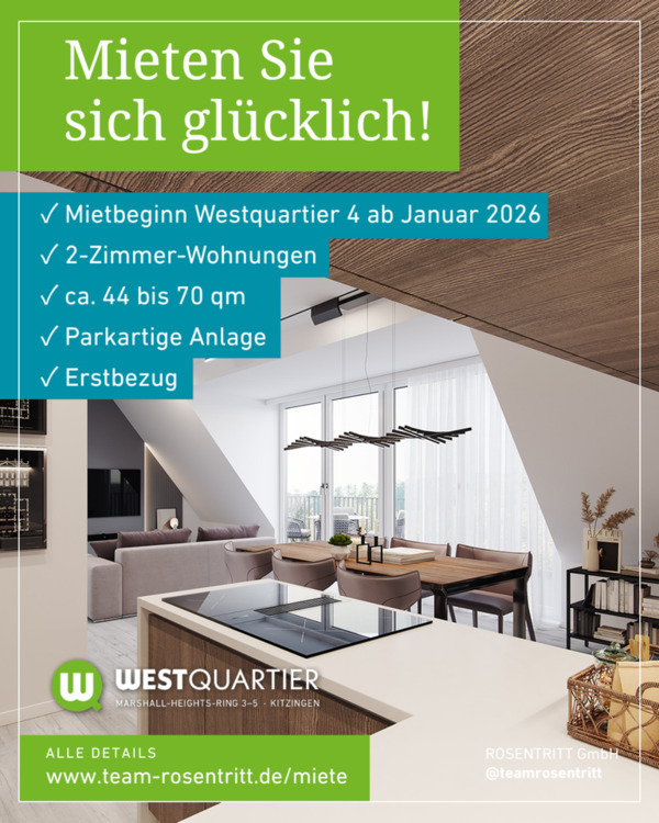 Hochwertige Mietwohnungen in 97318 Kitzingen zimmer