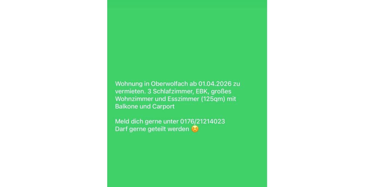 Erdgeschoßwohnung Steinach - 4 Zimmer, 125 m&sup2;, 1.300&euro; | Angebot:24870099