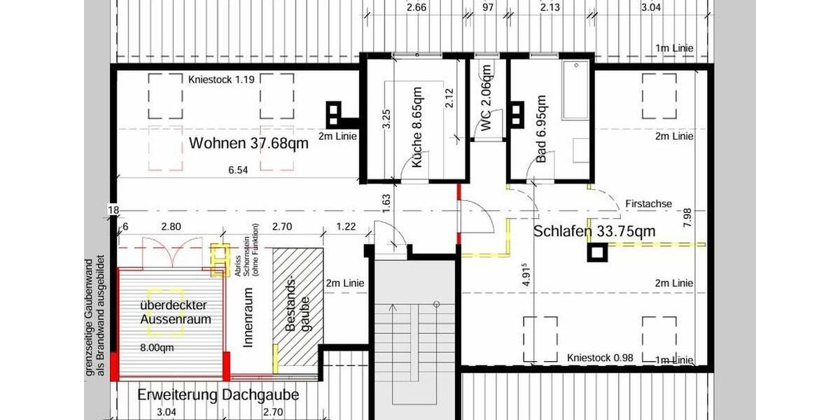 Dachgeschoßwohnung Stuttgart Stuttgart-Ost - 3.5 Zimmer, 96 m&sup2;, 1.600&euro; | Angebot:26641216
