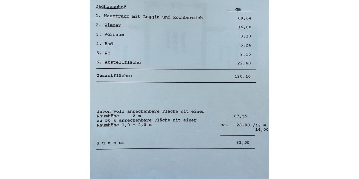 Dachgeschoßwohnung Erfurt Daberstedt - 1 Zimmer, 82 m&sup2;, 850&euro; | Angebot:25178910