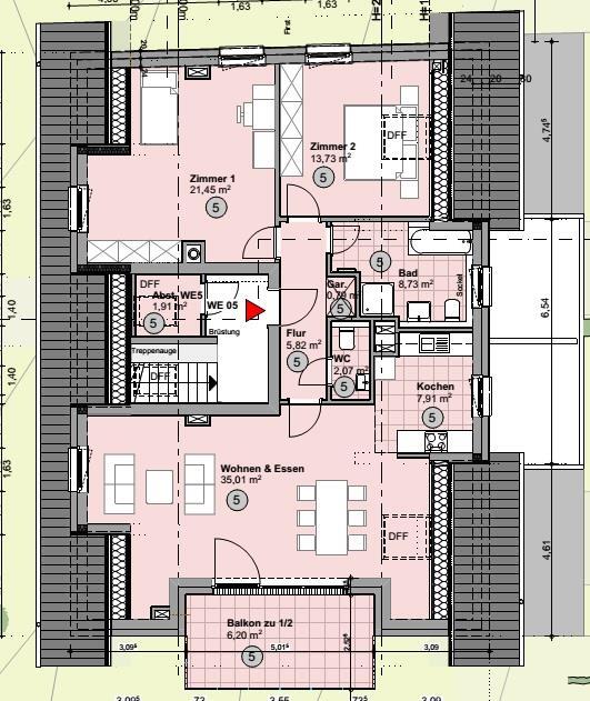 Tolle Dachgeschoßwohnung im Energiesparhaus Schweich-Issel-