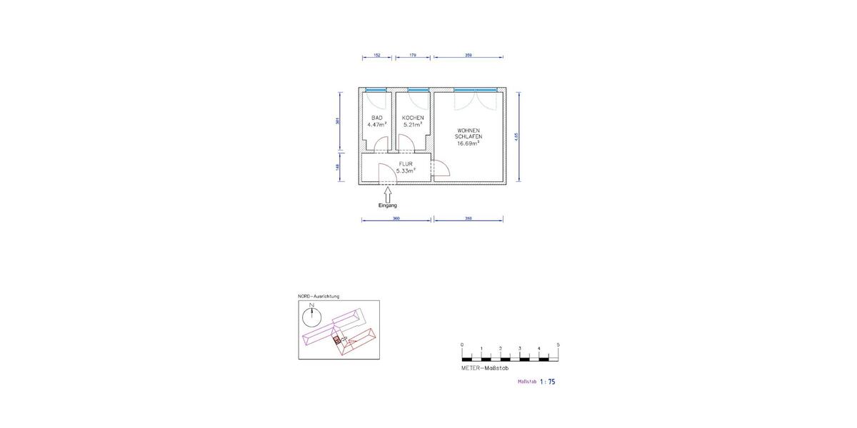 Erdgeschoßwohnung Braunschweig Westliches Ringgebiet - 1 Zimmer, 34 m&sup2;, 690&euro; | Angebot:26639345