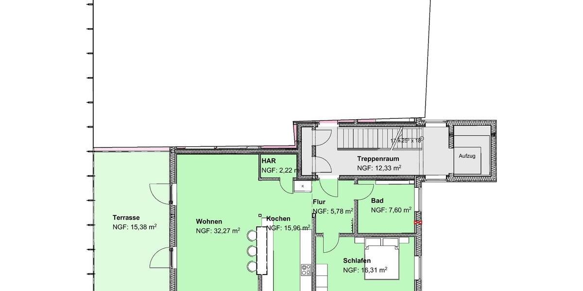Etagenwohnung Gleichen - 2 Zimmer, 80 m&sup2;, 880&euro; | Angebot:26532304
