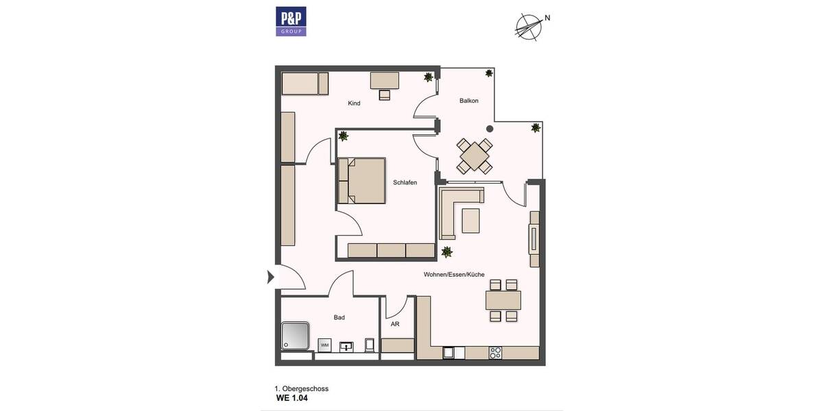 Etagenwohnung Fürth Innenstadt - 3 Zimmer, 85 m&sup2;, 1.472&euro; | Angebot:26740906