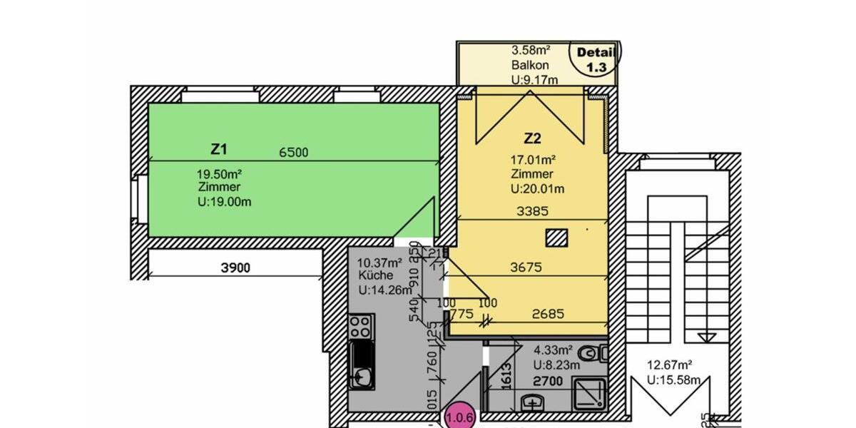 Wohnen auf Zeit Weimar - 1 Zimmer, 19 m&sup2;, 350&euro; | Angebot:25942408