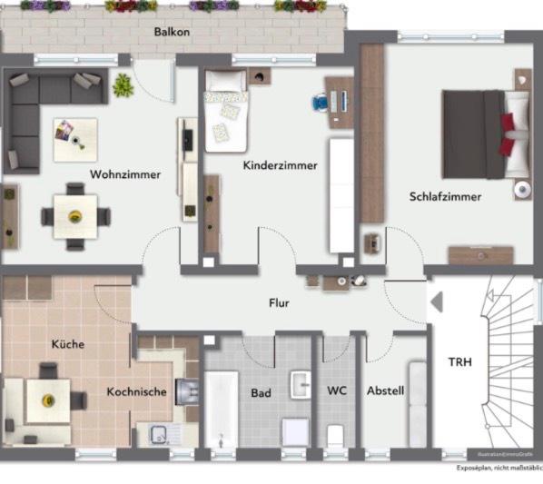 Wohnen auf Zeit Mindelheim - 3 Zimmer, 92 m&sup2;, 500&euro; | Angebot:24804038