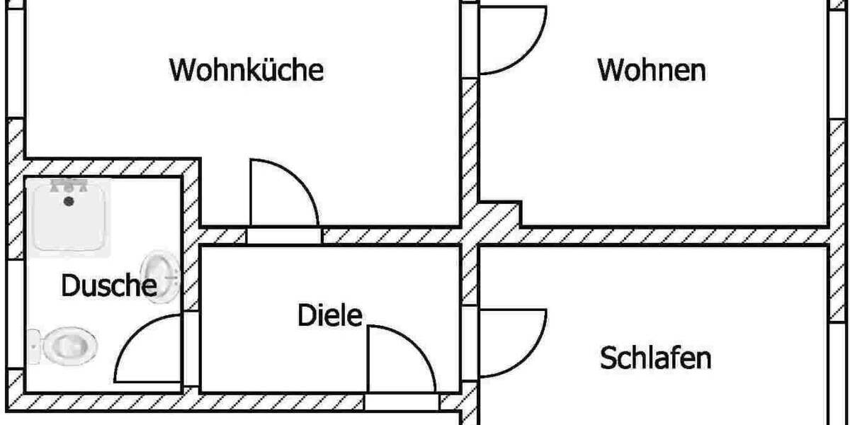 Etagenwohnung Strehla - 2 Zimmer, 45 m&sup2;, 270&euro; | Angebot:25776485