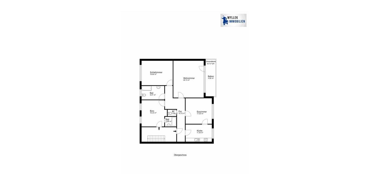 Etagenwohnung Mannheim Almenhof - 4 Zimmer, 122 m&sup2;, 1.420&euro; | Angebot:26679790