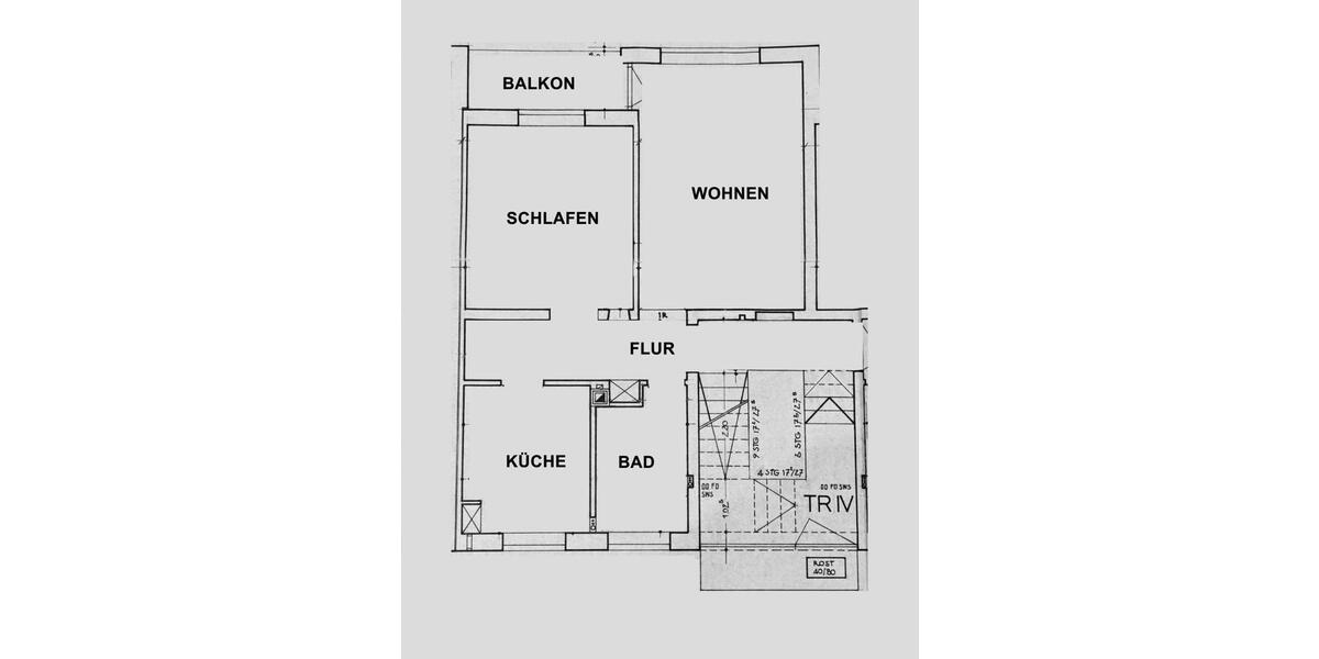 51 m2 Mietwohnung | 2-Zimmer-Wohnung + Balkon + Keller zur Miete 2 zimmer