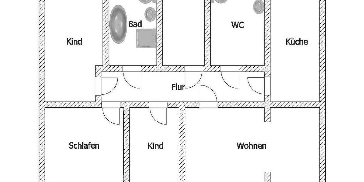 Etagenwohnung Riesa - 4 Zimmer, 125 m&sup2;, 744&euro; | Angebot:26533110