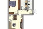 Erdgeschoßwohnung Brandenburg an der Havel Görden - 2 Zimmer, 45 m&sup2;, 375&euro; | Angebot:26663506