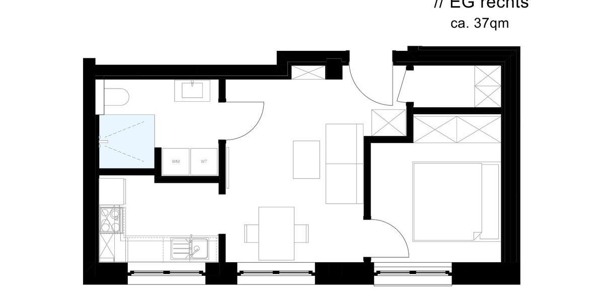 Etagenwohnung Olpe - 2 Zimmer, 37 m&sup2;, 616&euro; | Angebot:26148536