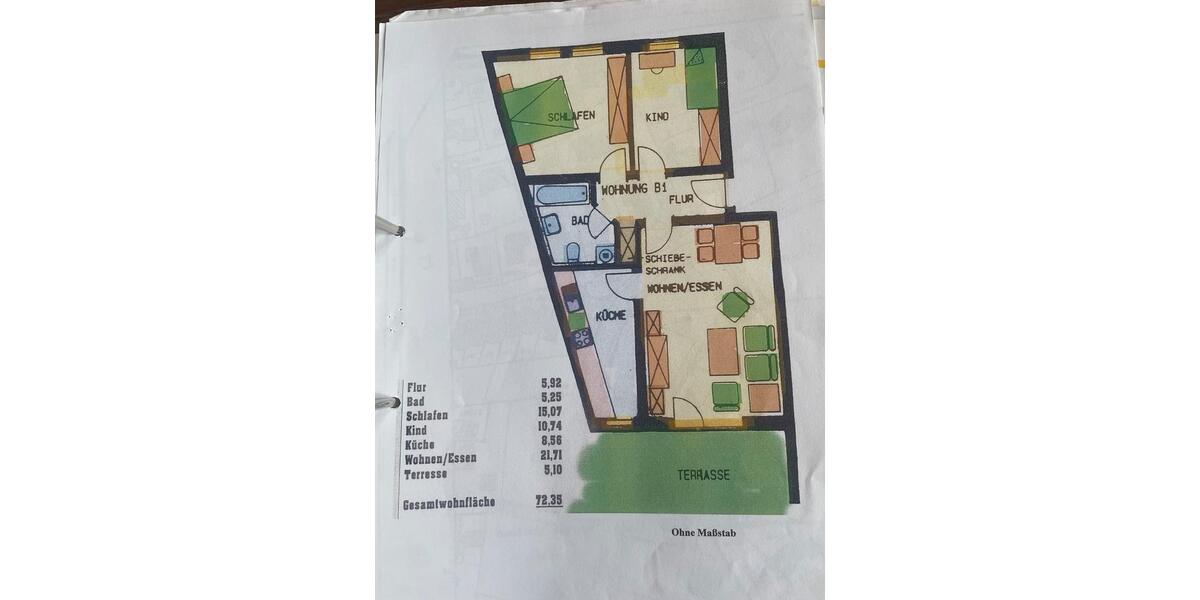 Erdgeschoßwohnung Wallerfing - 3 Zimmer, 73 m&sup2;, 650&euro; | Angebot:26522820