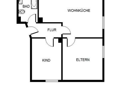 Wohnung Gelsenkirchen Scholven - 2 Zimmer, 40 m&sup2;, 309&euro; | Angebot:27684383