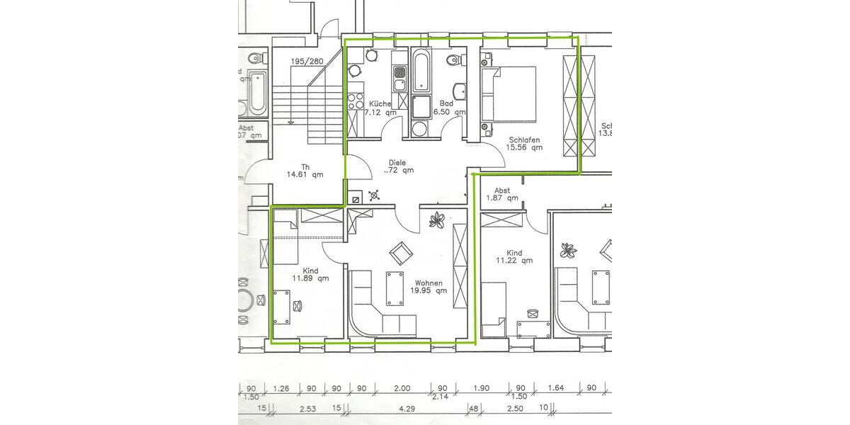 Etagenwohnung Breitenbrunn/Erzgebirge Erzgebirge - 3 Zimmer, 70 m&sup2;, 385&euro; | Angebot:25906324