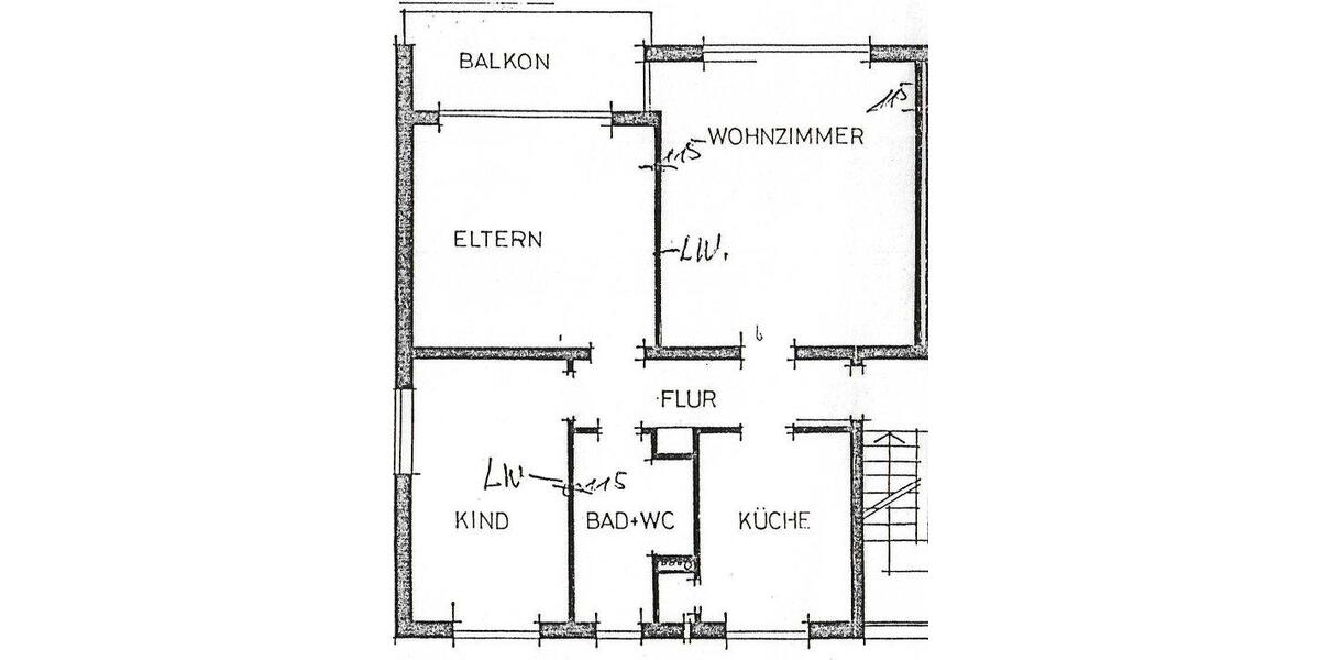 Etagenwohnung Allendorf (Eder) - 3 Zimmer, 80 m&sup2;, 800&euro; | Angebot:26440910