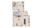 Dachgeschoßwohnung Bitterfeld-Wolfen Bitterfeld - 2 Zimmer, 47 m&sup2;, 539&euro; | Angebot:26166250
