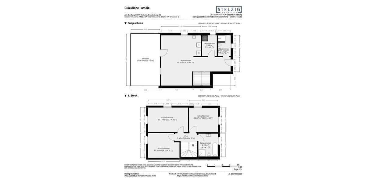 Doppelhaushälfte Kolkwitz - 4 Zimmer, 117 m&sup2;, 1.550&euro; | Angebot:26659450