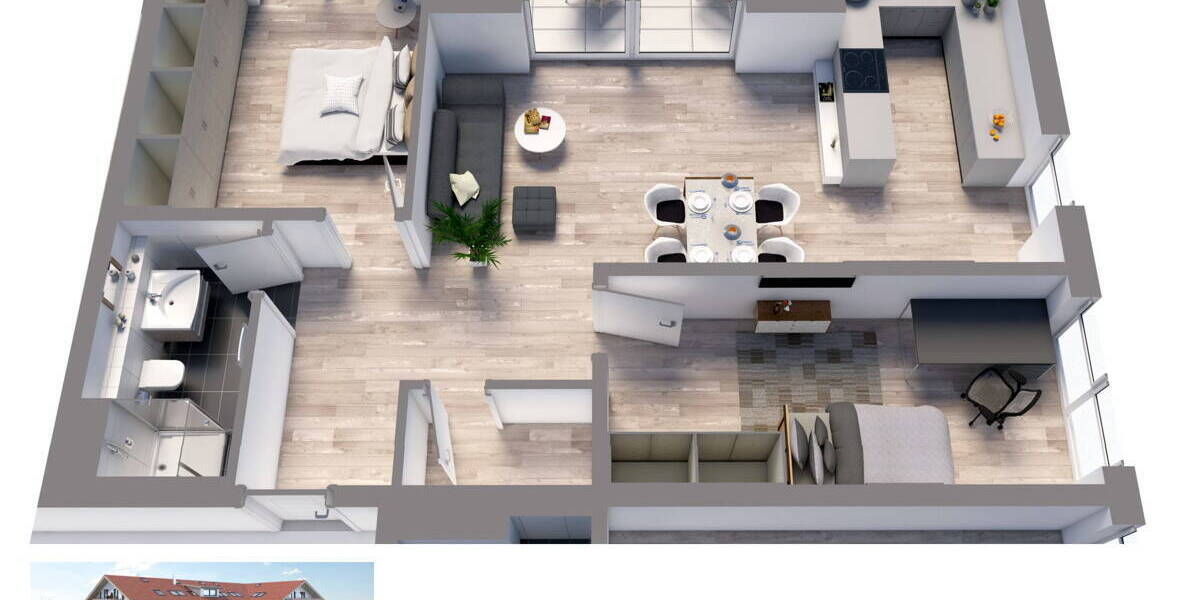 Etagenwohnung Garmisch-Partenkirchen Partenkirchen - 3 Zimmer, 79 m&sup2;, 1.770&euro; | Angebot:26082593