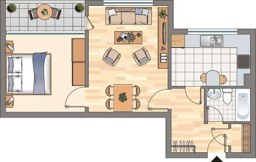 Wohnung zum Mieten in Dortmund 304,72 € 59.3 m²
