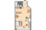 Etagenwohnung Düsseldorf Stadtbezirk 3 - 1 Zimmer, 47 m&sup2;, 702&euro; | Angebot:25918622