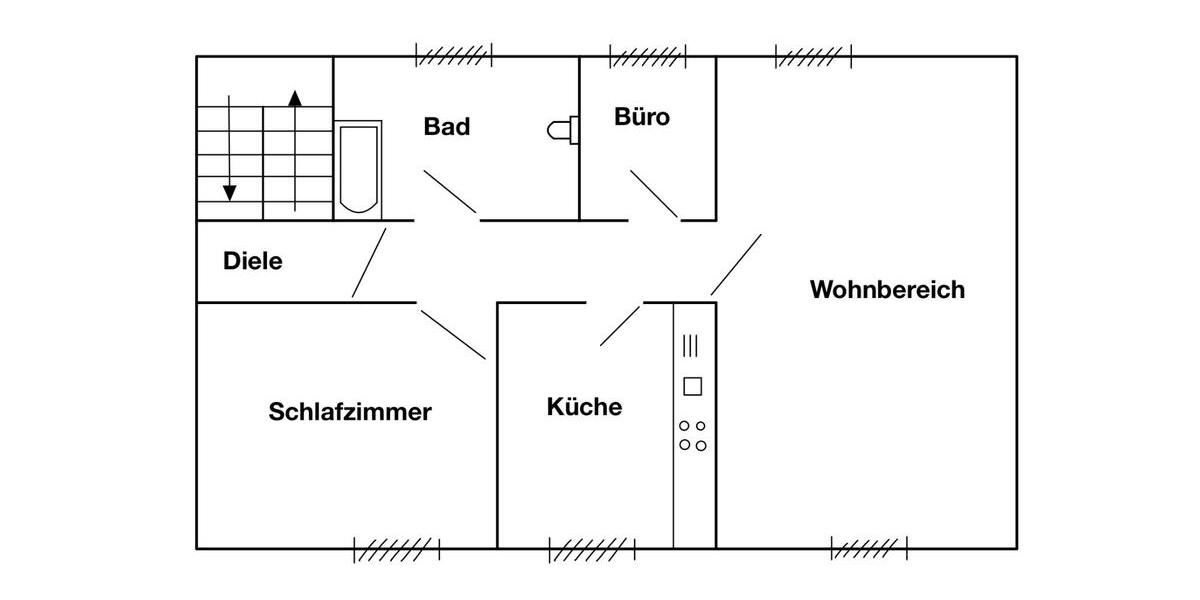 Dachgeschoßwohnung Nördlingen - 2.5 Zimmer, 75 m&sup2;, 750&euro; | Angebot:25759645