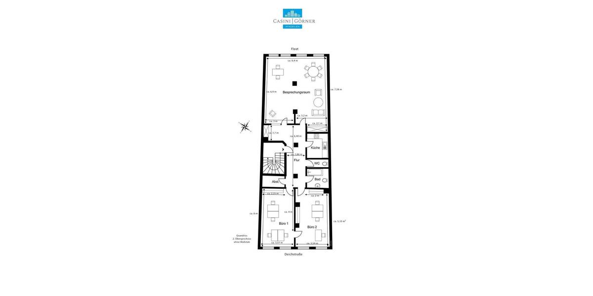 Gewerbeobjekt Hamburg Hamburg-Altstadt - 3 Zimmer, 125 m&sup2;, 1.998&euro; | Angebot:26176239