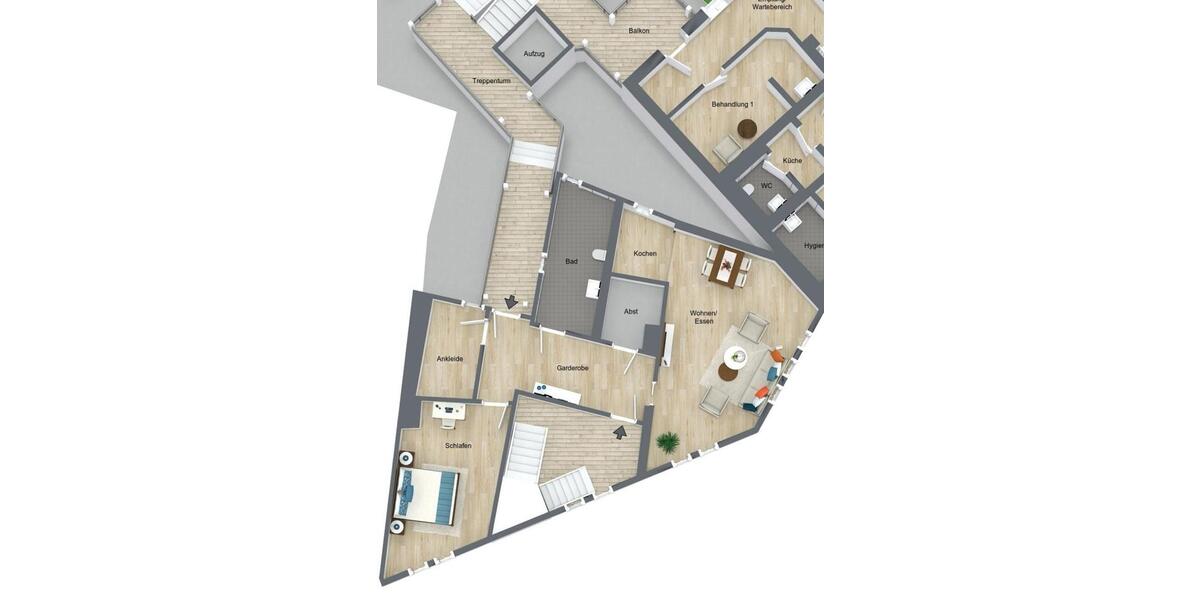 3 Zimmer 84m² in Effizienzhaus Bad Langensalza EBK, Balkon 3 zimmer