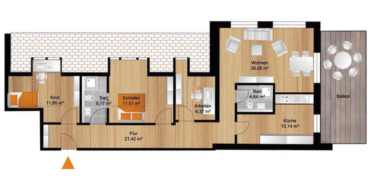 Erstbezug im König-Albert-Park 4 zimmer