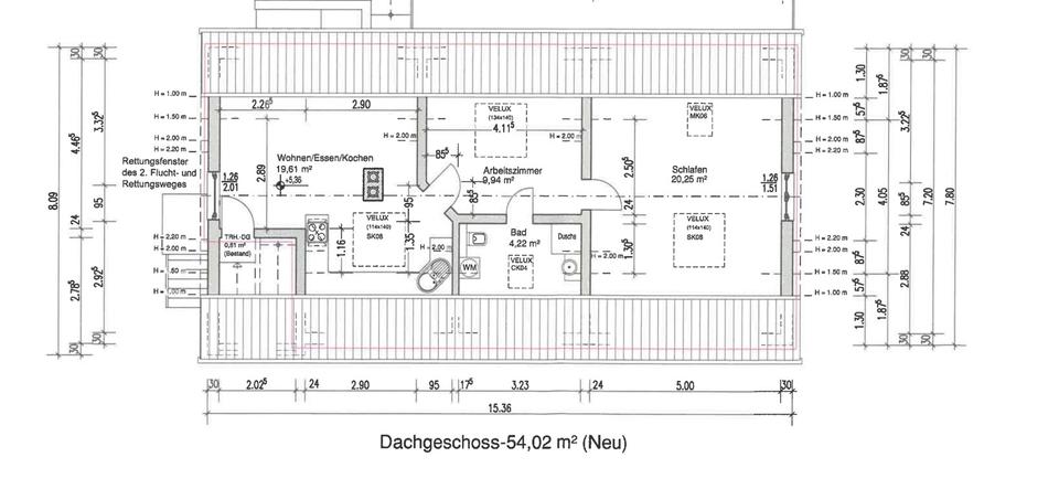 Dachgeschoßwohnung Gehrden - 2.5 Zimmer, 60 m&sup2;, 988&euro; | Angebot:26509526