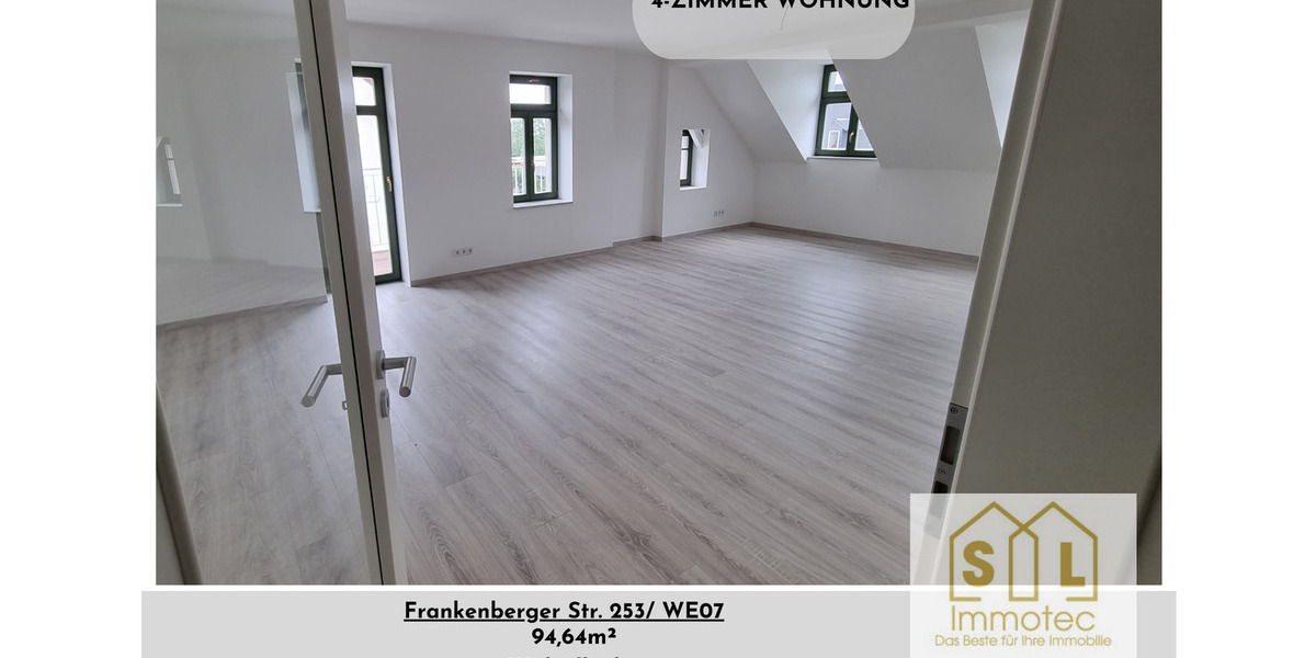 Etagenwohnung Chemnitz Ebersdorf - 4 Zimmer, 94 m&sup2;, 730&euro; | Angebot:26290497